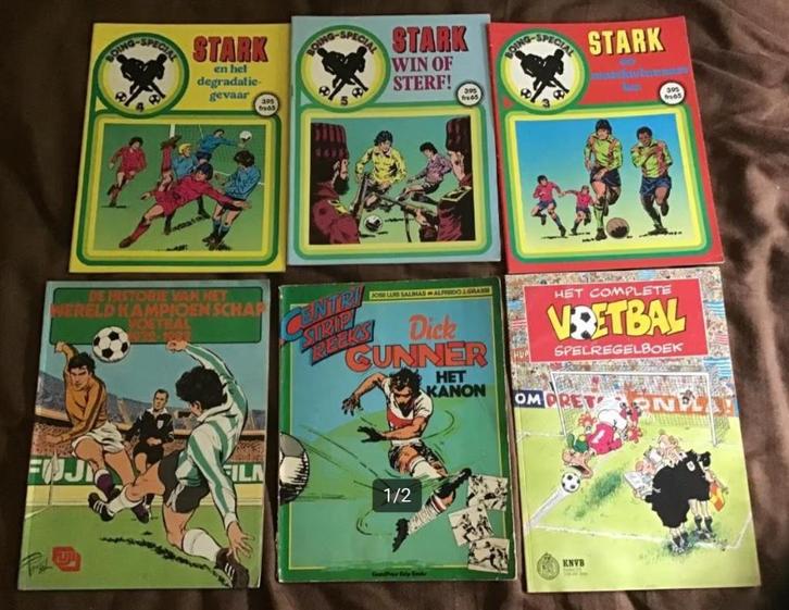 10 diverse voetbalstrips (Boing,Champions)), Boeken, Stripboeken, Gelezen, Meerdere stripboeken, Ophalen of Verzenden