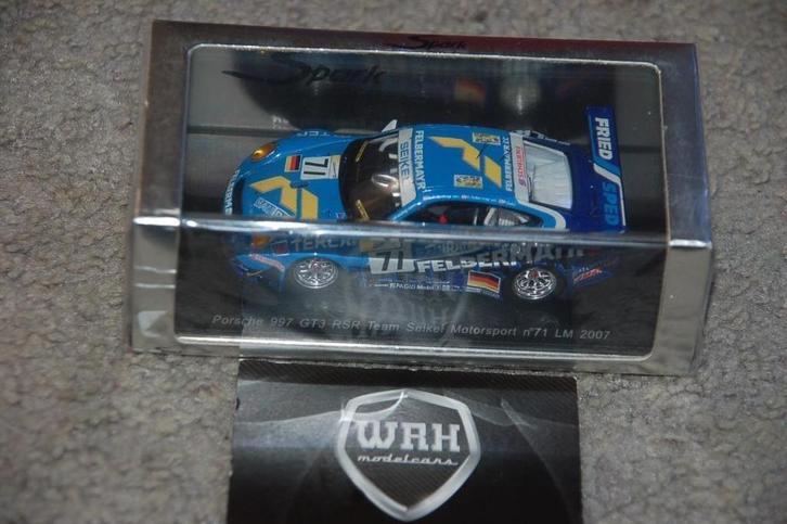 1:43 PORSCHE 911 GT3 #71 SEIKEL SPARK S1902 WRH, Hobby en Vrije tijd, Modelauto's | 1:43, Zo goed als nieuw, Auto, Overige merken