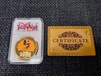 Grote vergulde Disney collector munt inclusief certificaat, Ophalen of Verzenden, Zo goed als nieuw