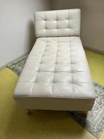 IKEA bankje -Chaise longue, leer, Ophalen, Gebruikt, Eenpersoons, Wit