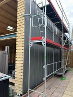Zgn aluminium Bouwsteiger 6.14m breed vloerhoogte 4.40m, Doe-het-zelf en Verbouw, Steigers, Ophalen, Gebruikt, Gevelsteiger, 2 tot 5 meter