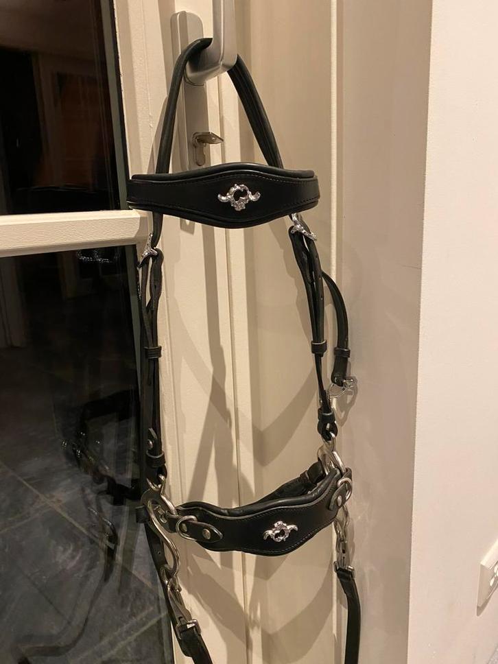 Marjoman barok hackamore hoofdstel maat full, Dieren en Toebehoren, Paarden en Pony's | Hoofdstellen en Tuigage, Western, Ophalen of Verzenden