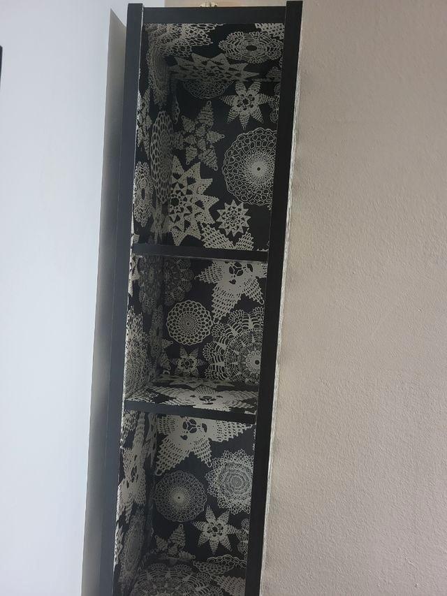 IKEA Benno/Gnedby CD-rek - Zwart/Wit Special Edition, Huis en Inrichting, Kasten | Boekenkasten, Gebruikt, Minder dan 50 cm, 100 tot 150 cm