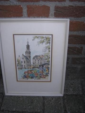 De Munt Amsterdam litho van Berkel beschikbaar voor biedingen