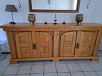 Houten dressoir met deuren licht eiken, Huis en Inrichting, Kasten | Buffetkasten, Ophalen, Gebruikt, 100 tot 150 cm, Eikenhout