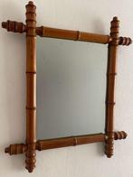 Antiek Faux Bamboo wandspiegeltje, Ophalen of Verzenden, Rechthoekig, Minder dan 50 cm, Minder dan 100 cm