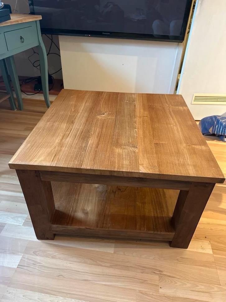 TeakHouten salontafel bezorgd optioneel, Huis en Inrichting, Tafels | Salontafels, Zo goed als nieuw, Minder dan 50 cm, 50 tot 100 cm