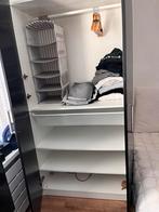 IKEA Pax kast 100x58x236 - Wit frame, zwarte deuren, Kunststof, Gebruikt, 100 tot 150 cm, 200 cm of meer