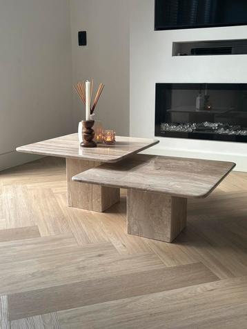 Travertin salontafels  beschikbaar voor biedingen