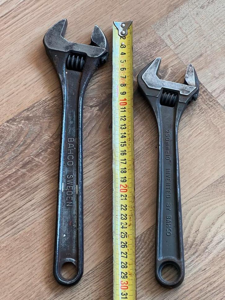 Vintage Bahco Moersleutels - Zweden - Set van 2 stuks, Antiek en Kunst, Antiek | Gereedschap en Instrumenten, Ophalen of Verzenden