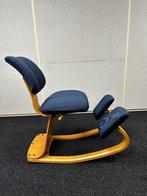Stokke ergonomische 194 stoel blauw, Huis en Inrichting, Stoelen, Ophalen, Hout, Gebruikt, Blauw
