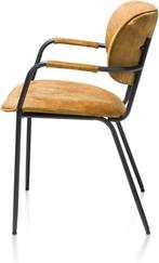 6 Nieuwe Armleuning stoelen, Oker geel,  NU 75,= per stuk, Ophalen, Overige kleuren, Nieuw, Metaal