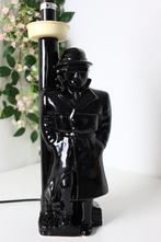 Mooie geglazuurde lamp van man bij lantaarnpaal, Ophalen of Verzenden, Gebruikt, E14 (klein)