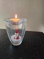Leonardo glazen waxinelichthouder met kerstmannetje, Ophalen of Verzenden