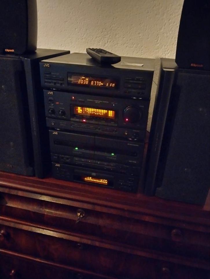JVC Mini Set met Afstandsbediening - Old Skool, Audio, Tv en Foto, Stereo-sets, Ophalen of Verzenden