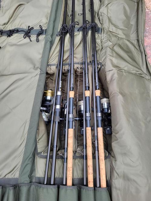 Karperset Shimano- Fox zgan., Watersport en Boten, Hengelsport | Karpervissen, Zo goed als nieuw, Ophalen