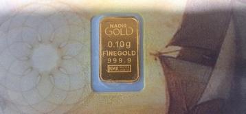 0,1 gram Goud Nadir 999 puur(met certificaat+seal) beschikbaar voor biedingen