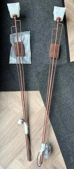 Mooie vintage wandlampen - set van 2 stuks, Ophalen, Gebruikt, Metaal, Vintage