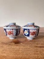 2 Rijstkommen met deksel - porselein - Imari, Antiek en Kunst, Antiek | Porselein, Ophalen of Verzenden