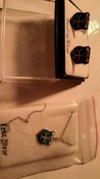 Zilveren bedelketting en manchetknopen Marine embleem HMS Si, Verzamelen, Scheepvaart, Ophalen of Verzenden, Nieuw