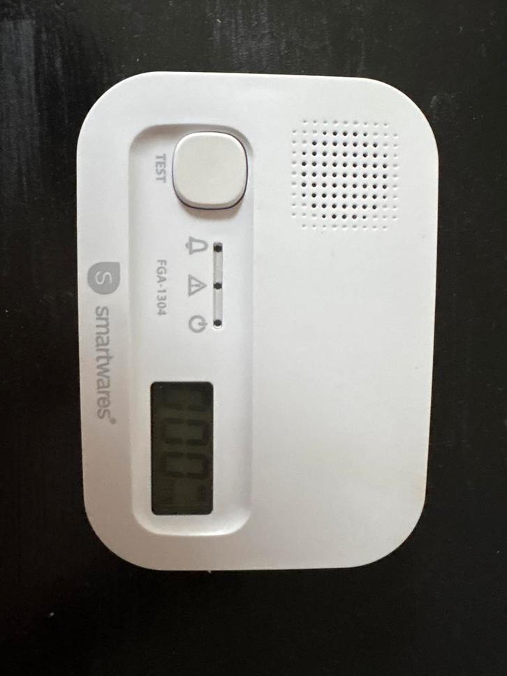 Smartwares Koolmonoxidemelder FGA-1304, Doe-het-zelf en Verbouw, Alarmsystemen, Zo goed als nieuw, Ophalen
