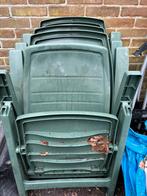 Gratis tuintafel en stoelen groen, Tuin en Terras, Ophalen, Gebruikt, Kunststof