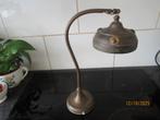 ANTIEKE TAFELLAMP MET GEKLEURDE DECORATIES- VINTAGE JAREN 30, Ophalen of Verzenden