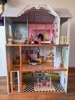KidKraft Barbiehuis incl. Meubels & Barbies, Ophalen of Verzenden, Gebruikt, Poppenhuis