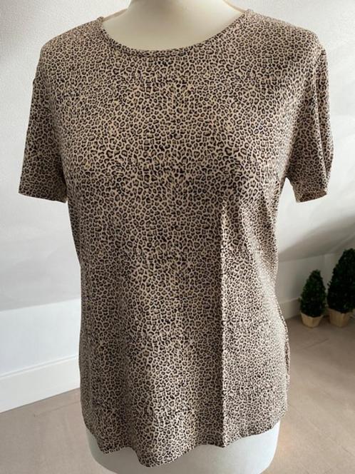 Alain Manoukian t.shirt in dierenprint, Kleding | Dames, T-shirts, Zo goed als nieuw, Maat 38/40 (M), Beige, Korte mouw, Ophalen of Verzenden