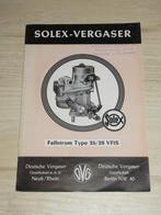 Solex-Vergaser Fallstrom Type 26/28 VFIS handleiding, Verzenden