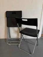 IKEA Gunde Klapstoelen - 4 Stuks, Huis en Inrichting, Stoelen, Ophalen, Kunststof, Zwart, Zo goed als nieuw