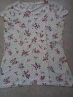 Bloemen shirt wit Clockhouse maat L, Maat 38/40 (M), Wit, Ophalen of Verzenden, Zo goed als nieuw