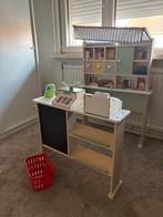 Houten Winkeltje met Kassa en weegschaal, Ophalen of Verzenden, Zo goed als nieuw, Hout, Speelkeuken