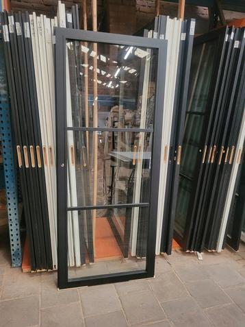 83x201,5cm binnendeur opdek links staallook zwart SL11 beschikbaar voor biedingen