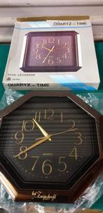 klok zwart quartz time nieuw, Huis en Inrichting, Woonaccessoires | Klokken, Ophalen of Verzenden, 'T Olde Gre-j, Info@toldegrej.nl