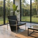 Arco - Fauteuil, Huis en Inrichting, Stoelen, Zwart, Ophalen of Verzenden, Zo goed als nieuw, Metaal