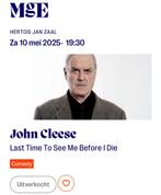 John Cleese 2 kaartjes 10mei Eindhoven, Tickets en Kaartjes, Twee personen, Mei