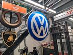 Mooie bolle VW logo 113cm VW dealer lichtbakplaat Alu rand, Ophalen, Reclamebord, Eu, Gebruikt