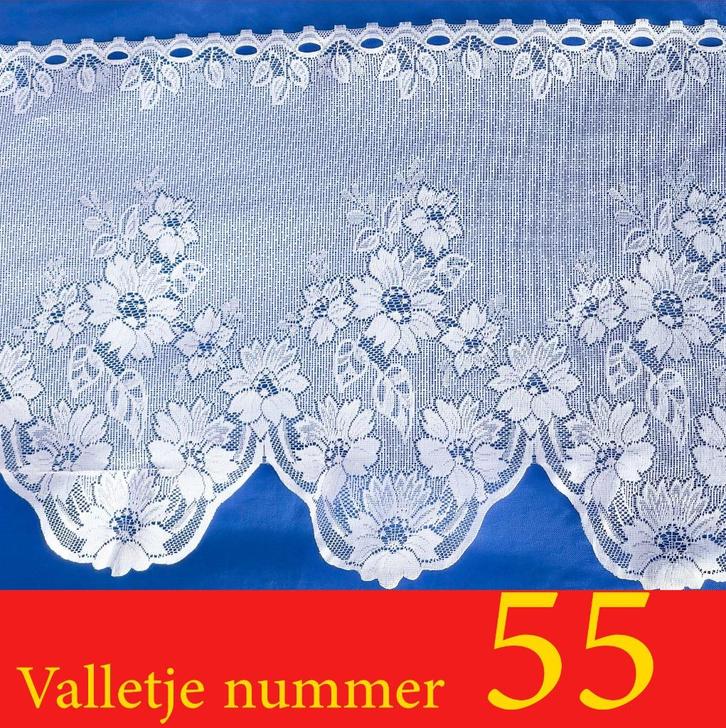 Valletje Met diverse ontwerpen en Hoogte en met staafgaten, Huis en Inrichting, Stoffering | Gordijnen en Lamellen, Nieuw, Minder dan 100 cm