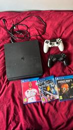 Ps4 Slim 2 controllers + 3 spellen, Spelcomputers en Games, Spelcomputers | Sony PlayStation 4, Ophalen, Zo goed als nieuw, Met 2 controllers