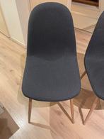 Drie eettafel stoelen, Grijs, Drie, Gebruikt, Stof