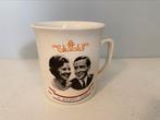 Beker trouwdag Beatrix & Claus 1966, Ophalen of Verzenden, Zo goed als nieuw, Nederland, Servies