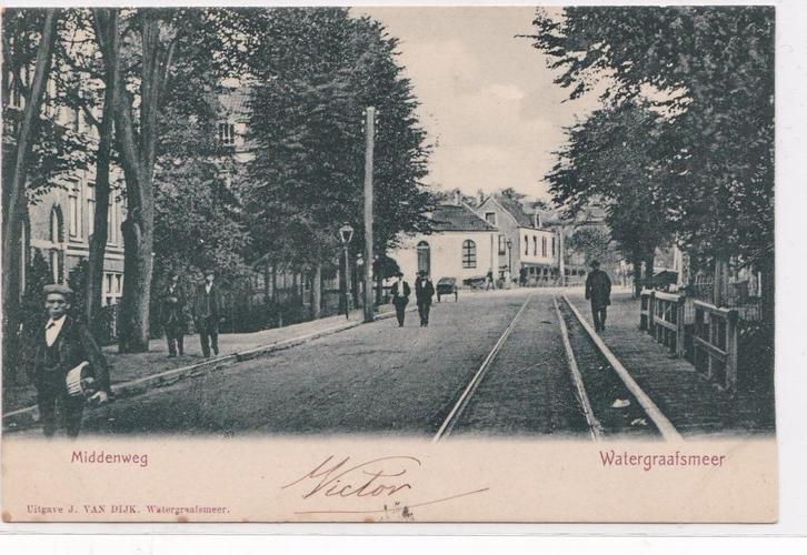 Watergraafsmeer Amsterdam Oost 1900 Middenweg, Verzamelen, Ansichtkaarten | Nederland, Gelopen, Noord-Holland, Voor 1920, Verzenden