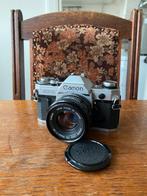 Canon AE-1 spiegelreflexcamera, analoog, 35mm film, A-1, F-1, Audio, Tv en Foto, Fotocamera's Analoog, Ophalen of Verzenden, Zo goed als nieuw