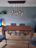 Houten Eettafel van de Bommel - Robuust, Huis en Inrichting, Tafels | Eettafels, Ophalen, 100 tot 150 cm, Vijf personen of meer