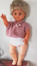 Antiek XL grote vintage pop meisje geboortebord babymeisje, Ophalen of Verzenden