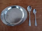 Eetbordje met 2 lepels, Ophalen of Verzenden, Gebruikt