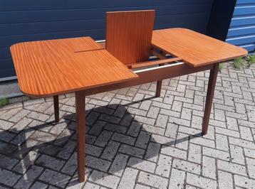 Midcentury Vintage Houten Eettafel Uitklapbaar Tafel beschikbaar voor biedingen