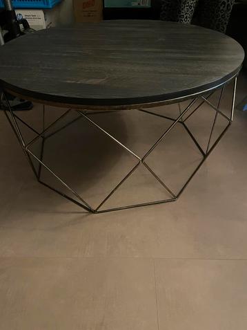 Bruine ronde tafel - 90cm - snel ophalen! beschikbaar voor biedingen
