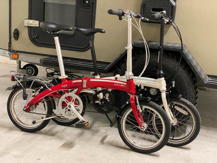 Set Dahon Curve Aluminium vouwfietsen(als nieuw), Fietsen en Brommers, Fietsen | Vouwfietsen, Zo goed als nieuw, Dahon, 16 tot 18 inch